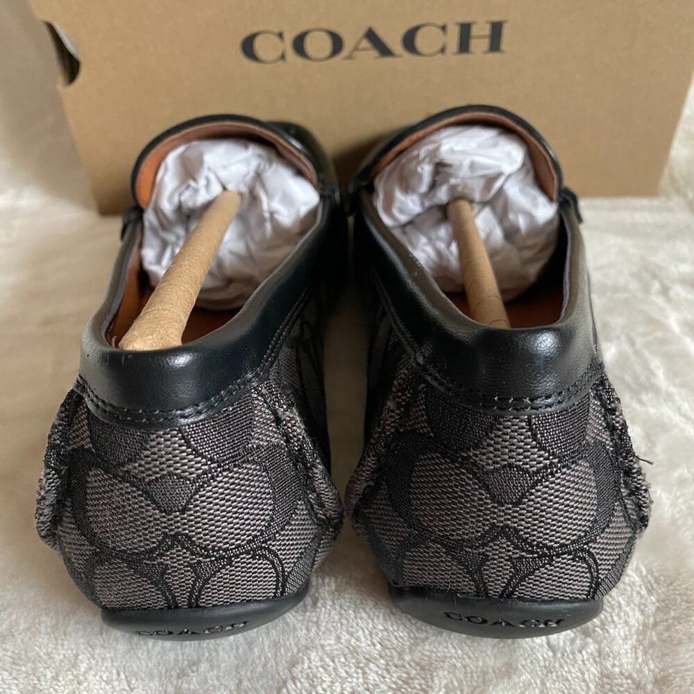 NIB! Coach Women's 8B Mona Driver In Signature Jacquard In Smoke/Black CC639 - Picture 9 of 12